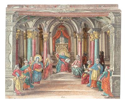 “Praesentation Jesus im Tempel unter den Lehrern” - Meisterzeichnungen und Druckgraphik bis 1900, Aquarelle, Miniaturen