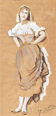 Eugen von Blaas - Mistrovské kresby, Tisky do roku 1900, Akvarely a miniatury