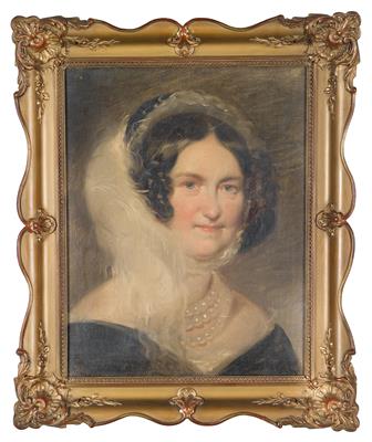 Friedrich von Amerling, (Vienna 1803 - 1887 ibidem) -Empress Karoline Auguste of Austria (?), - Casa Imperiale e oggetti d'epoca
