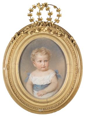 Georg Decker  (Pest 1818-1894 Vienna), Archduke Leopold, child portrait, - Casa Imperiale e oggetti d'epoca