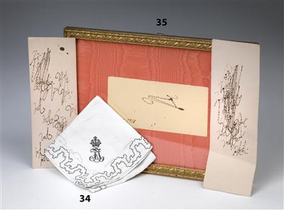 Emperor Franz Joseph I of Austria - 3 sheets of blotting paper from the Emperor’s writing desk, - Imperial Court Memorabilia and Historical Objects