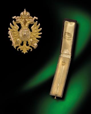 Emperor Franz Jospeh I. of Austria – gift badge, - Rekvizity z císařského dvora