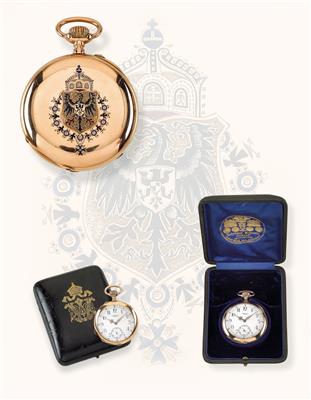 Emperor Wilhelm II. – golden gift pocket watch, - Imperial Court Memorabilia and Historical Objects