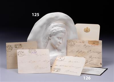 Empress Elisabeth of Austria - 5 letter covers written in her own hand to her consort Emperor Franz Joseph I., - Casa Imperiale e oggetti d'epoca