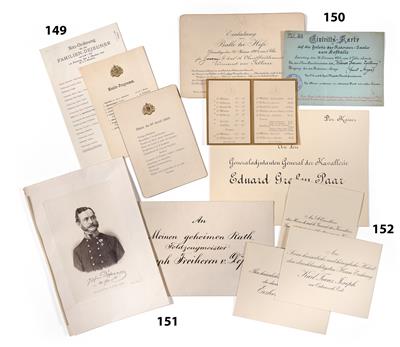 Imperial Austrian court – envelopes and service notes, - Imperial Court Memorabilia and Historical Objects