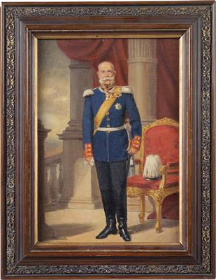 Josef Eugen Hörwarter (Wien 1854-1925 ebd.) - Kaiser Franz Joseph I. in Preussischer Uniform, - Kaiserhaus und Historika