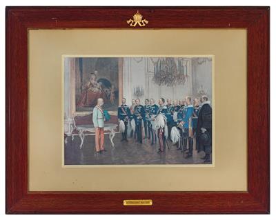 Emperor Franz Joseph I of Austria – homage of the Germand confederation princes at Schönbrunn on 7th May 1908, - Rekvizity z císařského dvora