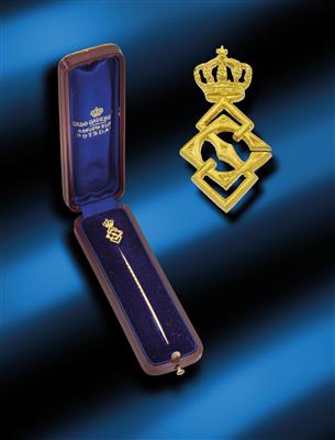 Prinz Sigismund of Prussia and Princess Charlotte - gift pin, - Casa Imperiale e oggetti d'epoca