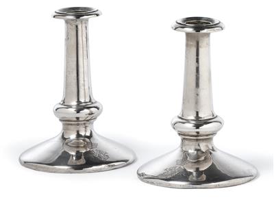 Archduke Francis Ferdinand – pair of Viennese candlesticks, - Casa Imperiale e oggetti d'epoca