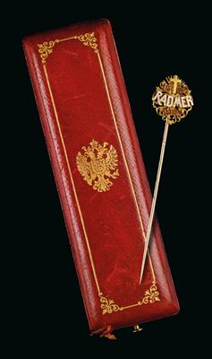 Emperor Francis Joseph I of Austria – gift badge, - Rekvizity z císařského dvora
