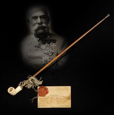 Emperor Francis Joseph I of Austria – personal cigar holder, - Rekvizity z císařského dvora