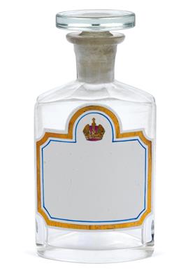 Imperial Austrian Court – bottle from the Imperial and Royal Court Pharmacy, - Rekvizity z císařského dvora