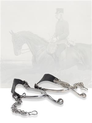 Emperor Francis Joseph I of Austria - a pair of personal spurs, - Imperial Court Memorabilia and Historical Objects