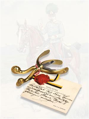 Emperor Francis Joseph I of Austria - a pair of personal spurs, - Imperial Court Memorabilia and Historical Objects