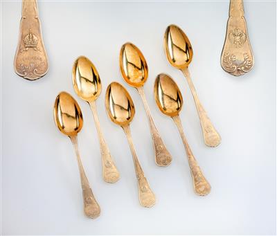 Emperor’s 1898 jubilee - 6 tea spoons, - Rekvizity z císařského dvora