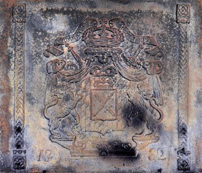 Ofenplatte mit königlich bayrischem Wappen 1832, - Kaiserhaus und Historika