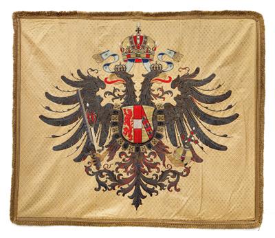 Wandbehang mit kaiserlich österreichischem Doppeladler, - Kaiserhaus und Historika