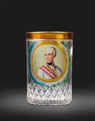 Becher mit Porträt Kaiser Franz I. von Österreich,