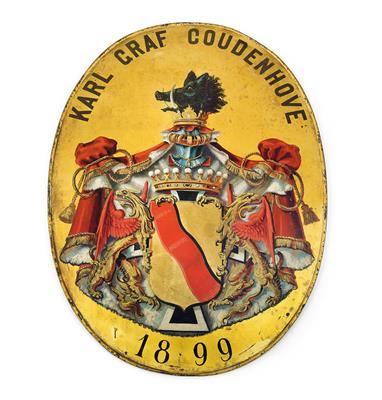 Deutscher Ritterorden - Aufschwörschild des Josef Graf Coudenhove 1899, - Kaiserhaus und Historika