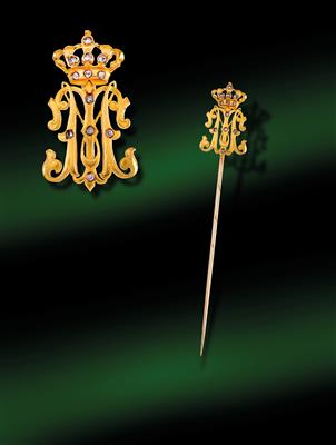 Archduchess Maria Theresa - a gift badge, - Rekvizity z císařského dvora