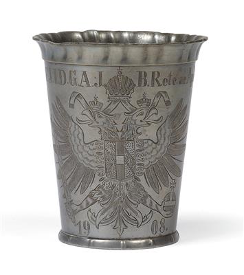 Emperor Francis Joseph I of Austria – a foot-washing beaker 1908, - Imperial Court Memorabilia and Historical Objects