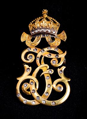 Czar Ferdinand I of Bulgaria and Czarina Eleonore - a gift brooch, - Casa Imperiale e oggetti d'epoca