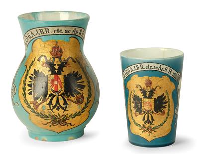 Emperor Charles I of Austria- a foot-washing jug and a goblet (1917), - Imperial Court Memorabilia and Historical Objects