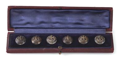 Emperor Maximilian of Mexico - 6 uniform buttons, - Rekvizity z císařského dvora