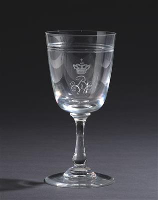 Emperor William I, King of Prussia - a wine glass, - Rekvizity z císařského dvora