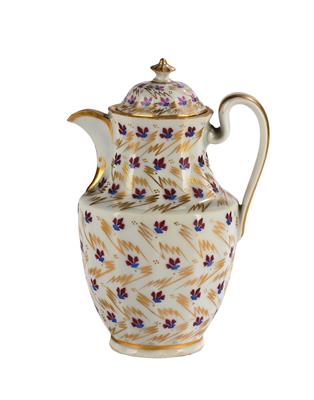 Imperial Austrian Court - a coffee pot from the Old Viennese porcelain service, - Rekvizity z císařského dvora