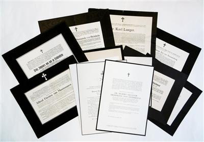 A collection of black-edged letters, - Casa Imperiale e oggetti d'epoca