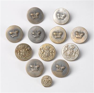 Counts Harrach - heraldic buttons for a livery uniform, - Imperial Court Memorabilia and Historical Objects