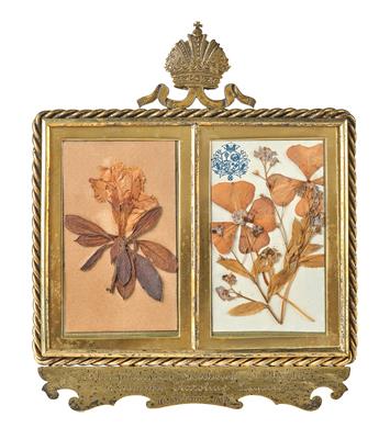 Empress Caroline Auguste - dried flowers in gift frame, - Casa Imperiale e oggetti d'epoca