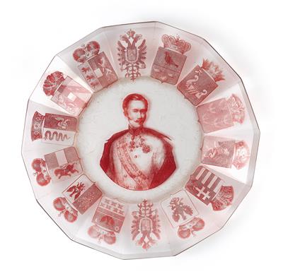 Patriotic plate of Emperor Francis Joseph I, - Rekvizity z císařského dvora