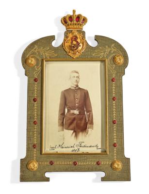 Erzherzog Heinrich Ferdinand - Geschenkporträt in Prunkrahmen, - Kaiserhaus & Historika