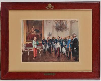 Emperor Francis Joseph I with the German Federal Princes - Schönbrunn Palace 7 May 1908, - Casa Imperiale e oggetti d'epoca