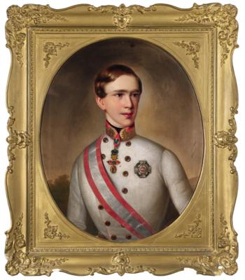 Johann Bapstist Mezler von Andelberg, (active in Vienna around 1850) - Emperor Francis Joseph I of Austria, - Imperial Court Memorabilia & Historical Objects