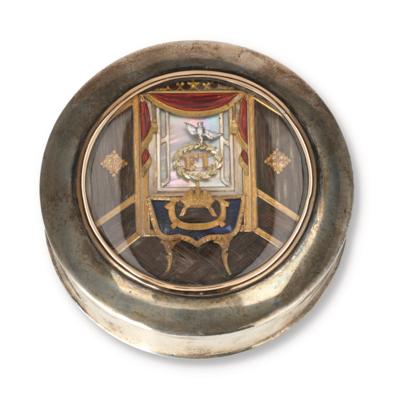 Emperor Francis I of Austria - a lidded box with the emperor’s hair, - Imperial Court Memorabilia & Historical Objects