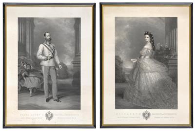 Emperor Francis Joseph I and Empress Elisabeth, - Casa Imperiale e oggetti d'epoca