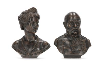 Emperor Francis Joseph I and Empress Elisabeth, - Casa Imperiale e oggetti d'epoca