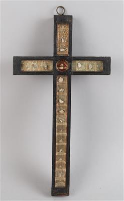 Reliquienkreuz, - Volkskunst, Skulpturen und Fayencen