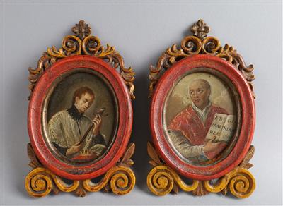 Hl. Aloisius von Gonzaga und Hl. Gregor der Große, - Starožitnosti
