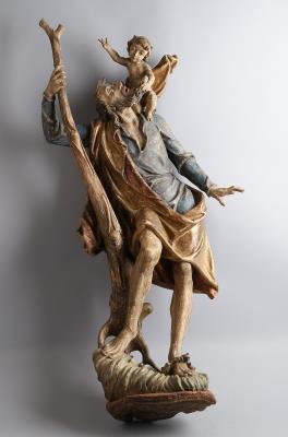 Joseph (Peppi) Rifesser - Hl. Christophorus, - Arte popolare e religiosa, sculture e maioliche