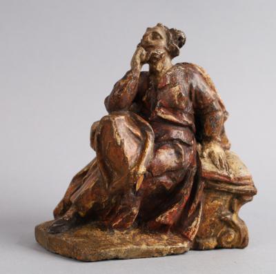 Krippenfigur schlafender Hl. Petrus, - Arte popolare e religiosa, sculture e maioliche