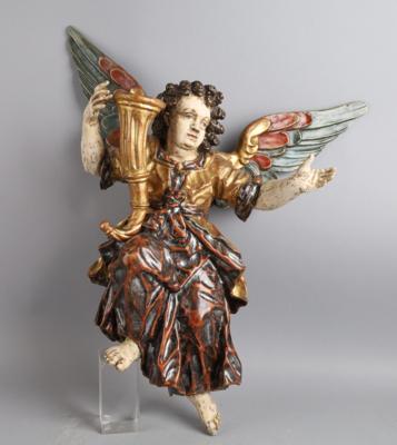 Engel mit Füllhorn, - Volkskunst, Skulpturen, Fayencen und Weihnachtskrippen