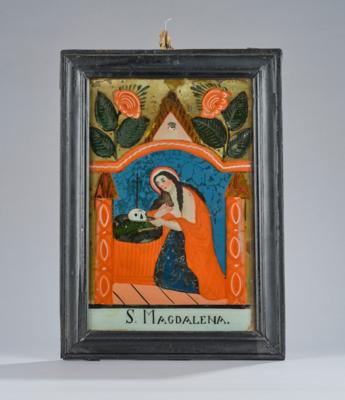 Hinterglasbild, Sandl - S. Magdalena, - Arte popolare e religiosa, sculture e maioliche