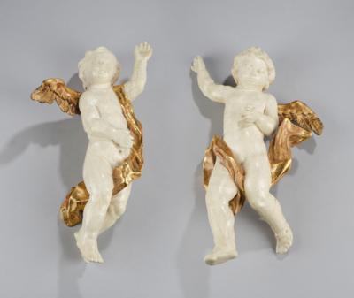 Paar fliegende Engel, - Starožitnosti, lidové umění, skulptura a fajáns