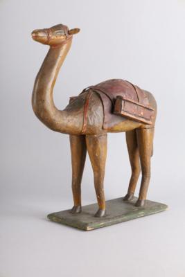 Kamel, Krippenfigur, - Volkskunst, Skulpturen und Fayencen