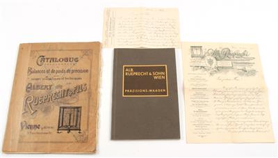 A collection of documents and formulations from Albert Rueprecht - Historické v?decké p?ístroje a globusy