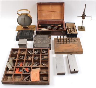 A collection of tools and instruments from the early period of Albert Rueprecht - Antique Scientific Instruments and Globes